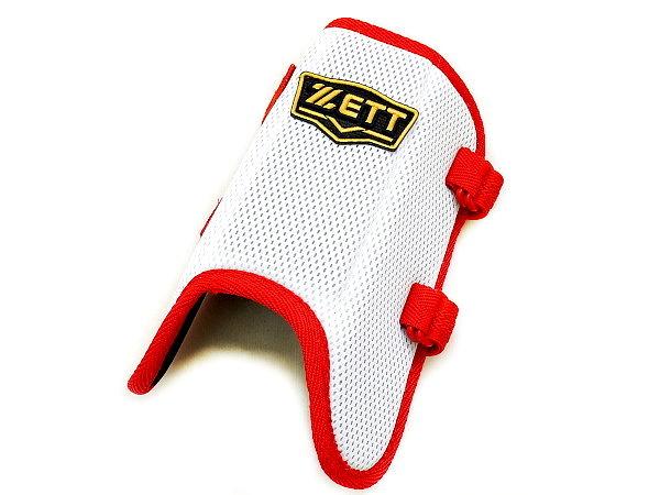 ZETT Pro Adjustable Baseball Leg Guard - White/Red