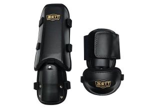 ZETT Pro Adult Batter Elbow/Shin Guards - Black