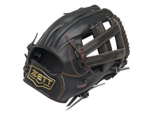 ZETT Pro Model 11.5 inch Black Infielder Glove