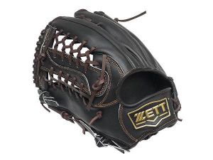 ZETT Pro Model 13 inch Black LHT Outfielder Glove