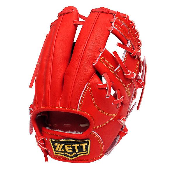 ZETT Pro Japan Steerhide 11.5 inch Red Infielder Glove