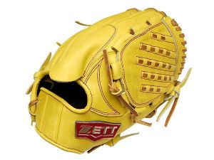 ZETT Pro Model 11.5 inch Yellow Pitcher Glove