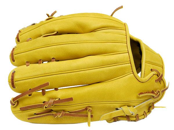 ZETT Pro Model 12.75 inch Yellow Outfielder Glove