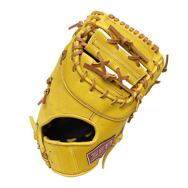 ZETT Pro Model 12.5 inch Yellow First Base Mitt