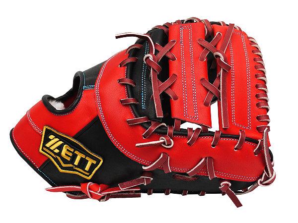 ZETT Pro Model Elite 12.5 inch First Base Mitt - Black/Red