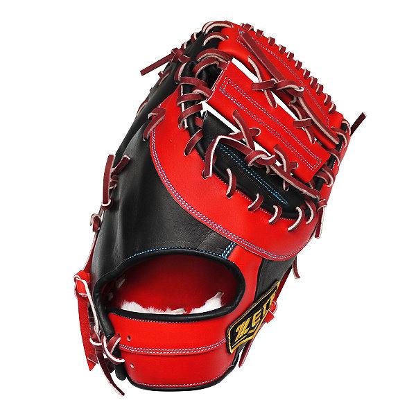 ZETT Pro Model Elite 12.5 inch First Base Mitt - Black/Red