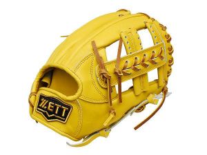 ZETT Pro Japan Steerhide 11.75 inch Yellow Infielder Glove