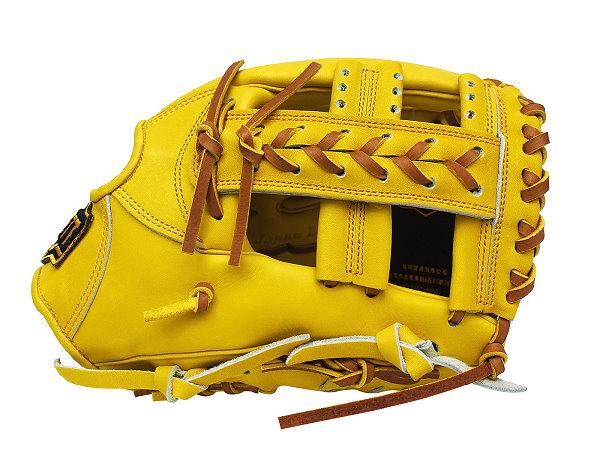 ZETT Pro Japan Steerhide 11.75 inch Yellow Infielder Glove