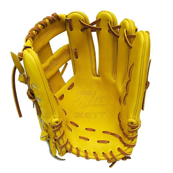 ZETT Pro Japan Steerhide 11.75 inch Yellow Infielder Glove