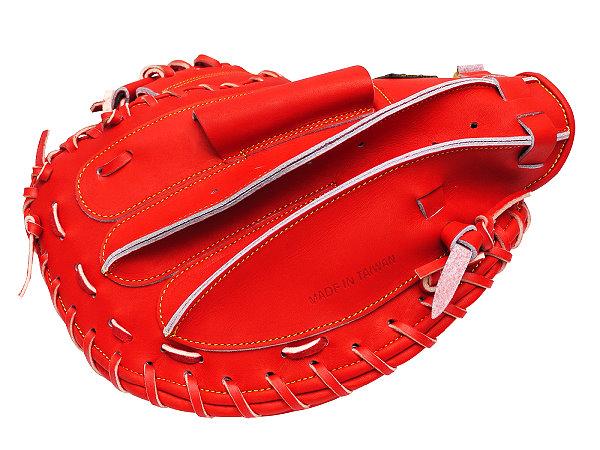 ZETT Pro Japan Steerhide 34 inch Red Catcher Mitt