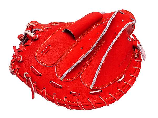 ZETT Pro Japan Steerhide 34 inch Red Catcher Mitt