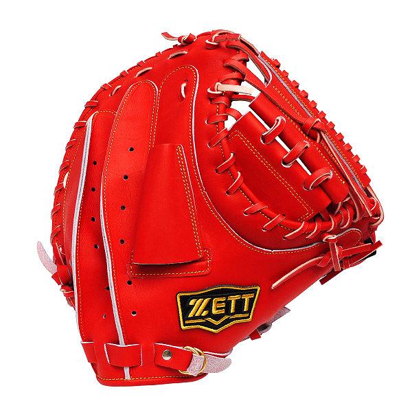 ZETT Pro Japan Steerhide 34 inch Red Catcher Mitt