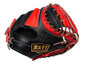 ZETT Pro Model Elite 33 inch Open Back Catcher Mitt - Black/Red