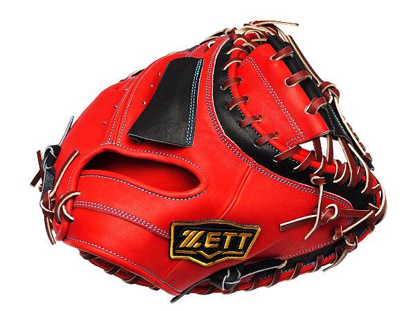 ZETT Pro Model Elite 33 inch Open Back Catcher Mitt Red Black