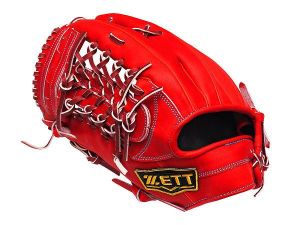 ZETT Pro Model Elite 12.75 inch LHT Japan Red Outfielder Glove