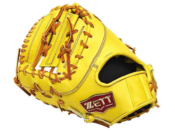 ZETT Pro Model 12.5 inch LHT Yellow First Base Mitt