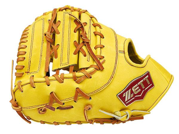 ZETT Pro Model 12.5 inch LHT Yellow First Base Mitt