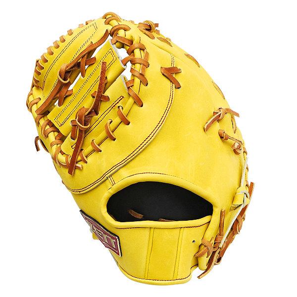 ZETT Pro Model 12.5 inch LHT Yellow First Base Mitt