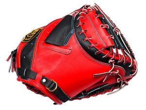 ZETT Pro Model Elite 33 inch Catcher Mitt - Red/Black