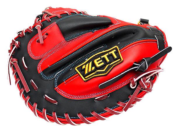 ZETT Pro Model Elite 33 inch Catcher Mitt - Red/Black