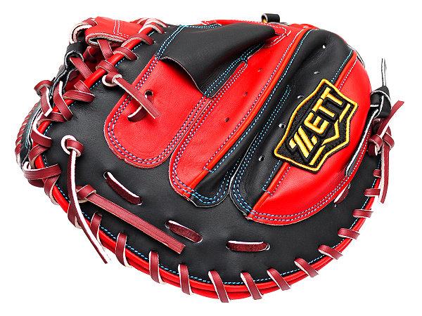 ZETT Pro Model Elite 33 inch Catcher Mitt - Red/Black