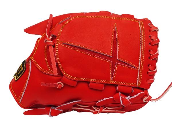 ZETT Pro Japan Steerhide 12 inch Red Pitcher Glove
