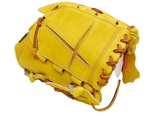 ZETT Pro Japan Steerhide 12 inch Yellow Pitcher Glove