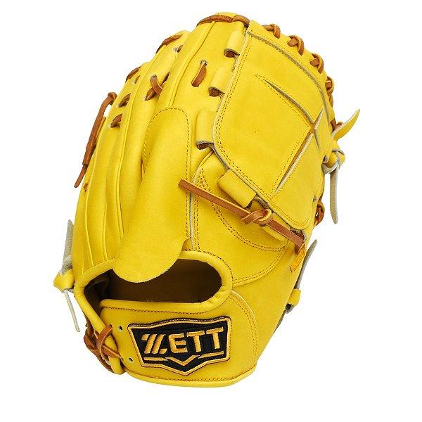 ZETT Pro Japan Steerhide 12 inch Yellow Pitcher Glove