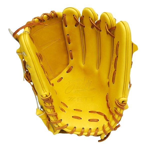 超安い inch 12 Steerhide Japan Pro ZETT Yellow Glove Pitcher グローブ