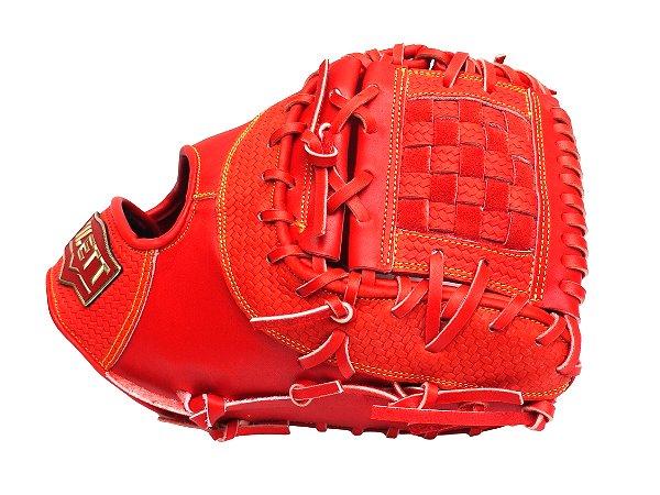 ZETT Pro Model 12.5 inch First Base Mitt - Red