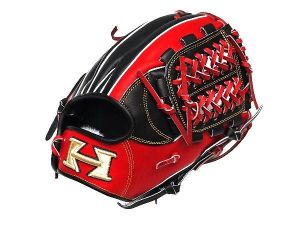 HI-GOLD Japan Steerhide 11.5 inch Infielder Glove - Black/Red