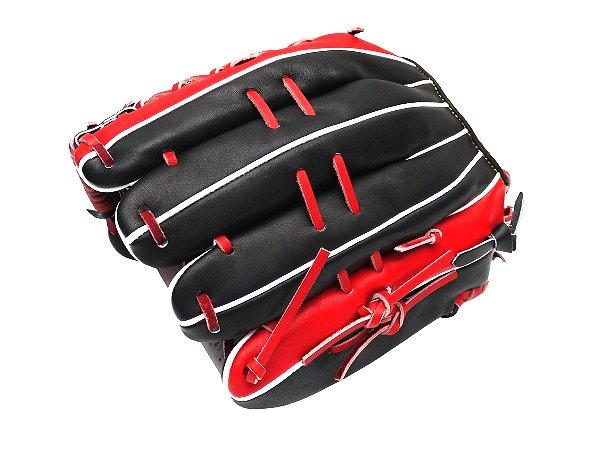HI-GOLD Japan Steerhide 13 inch Outfielder Glove - Black/Red