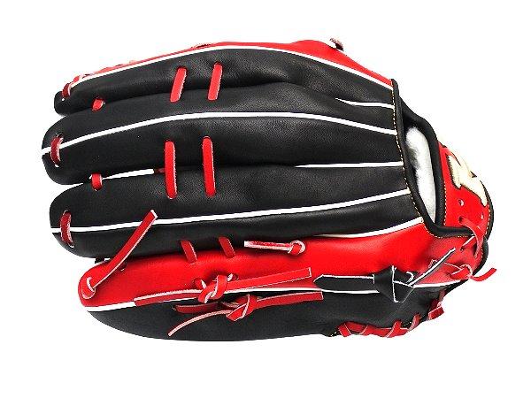 HI-GOLD Japan Steerhide 13 inch Outfielder Glove - Black/Red