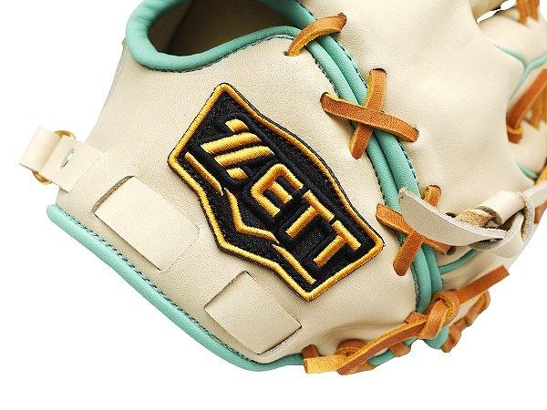 ZETT Pro Model Elite 12 inch LHT Fastback Pitcher Glove - Beige/Skyblue