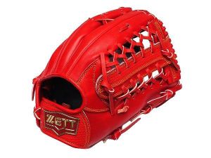 ZETT Pro Model 12.5 inch Outfielder Glove - Red