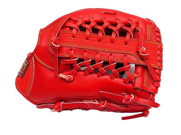 ZETT Pro Model 12.5 inch Outfielder Glove - Red