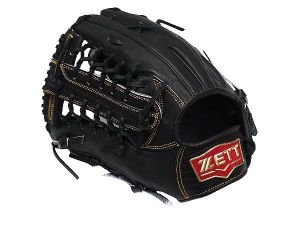 ZETT Pro Model 12.5 inch LHT Outfielder Glove - Black