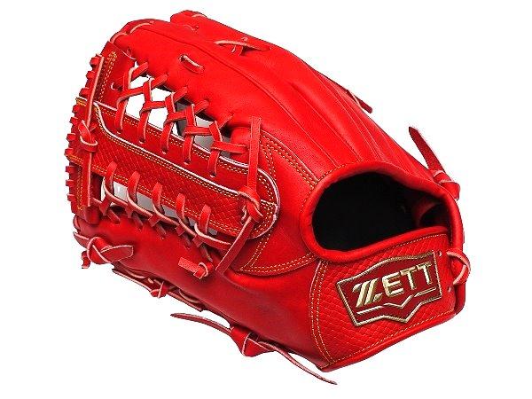 ZETT Pro Model 12.5 inch LHT Outfielder Glove - Red