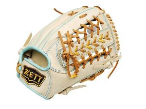 ZETT Pro Model Elite 12.75 inch Outfielder Glove - Beige/Skyblue