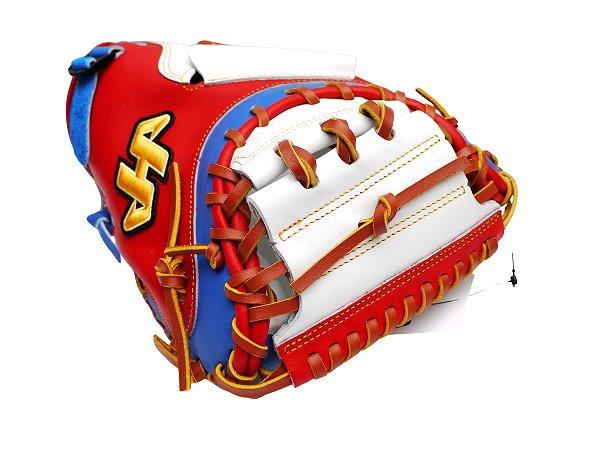HATAKEYAMA Kin Series Fushimi Torai Model 33 inch Catcher Mitt - White/Royal/Red