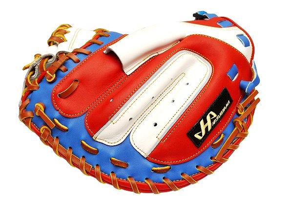 HATAKEYAMA Kin Series Fushimi Torai Model 33 inch Catcher Mitt - White/Royal/Red