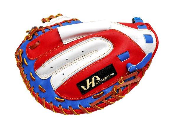 HATAKEYAMA Kin Series Fushimi Torai Model 33 inch Catcher Mitt - White/Royal/Red