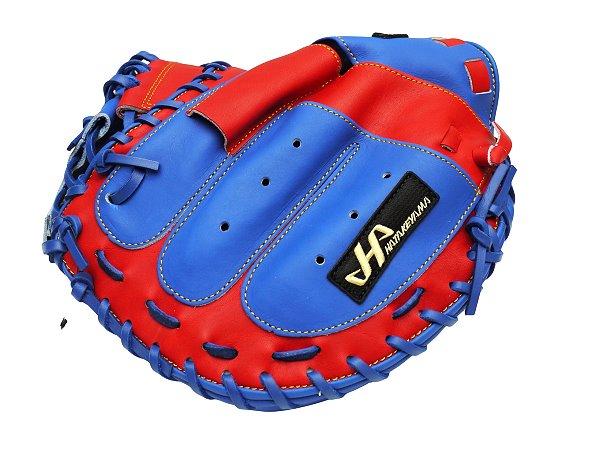 HATAKEYAMA Pro 33.5 inch Catcher Mitt - Royal/Red