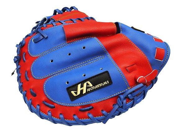 HATAKEYAMA Pro 33.5 inch Catcher Mitt - Royal/Red