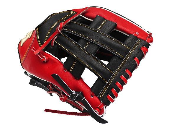 HI-GOLD Japan Steerhide 11.75 inch Infielder Glove - Black/Red