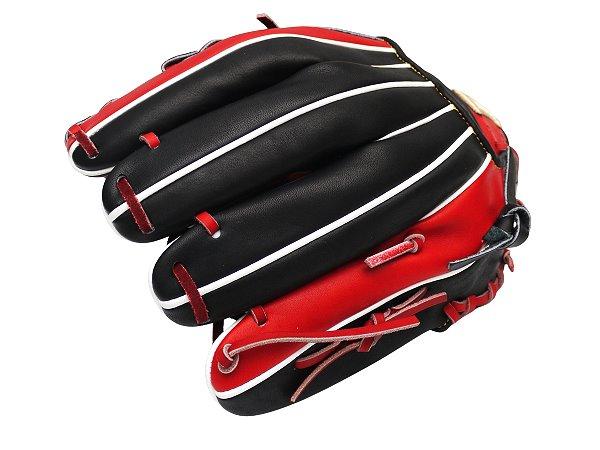 HI-GOLD Japan Steerhide 11.75 inch Infielder Glove - Black/Red