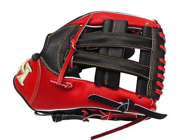 HI-GOLD Japan Steerhide 11.75 inch Infielder Glove - Black/Red