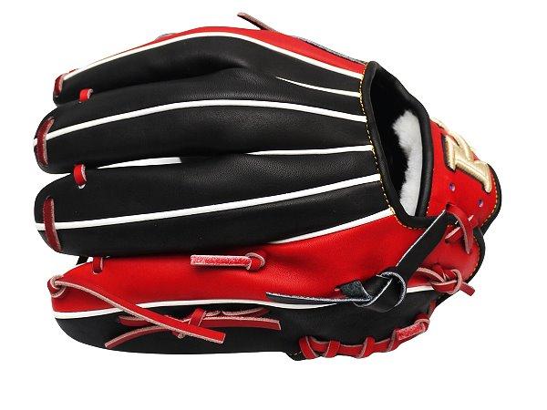HI-GOLD Japan Steerhide 11.75 inch Infielder Glove - Black/Red