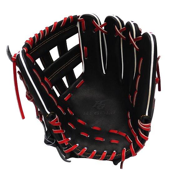 HI-GOLD Japan Steerhide 11.75 inch Infielder Glove - Black/Red