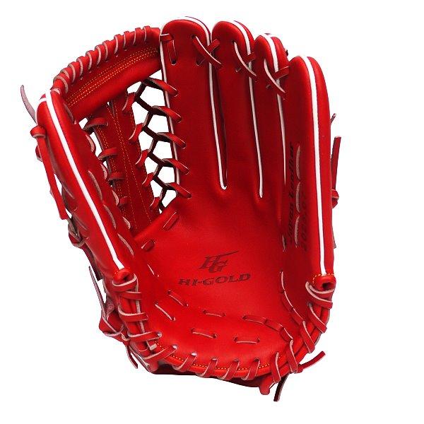 HI-GOLD Japan Steerhide 12.75 inch Outfielder Glove - Red